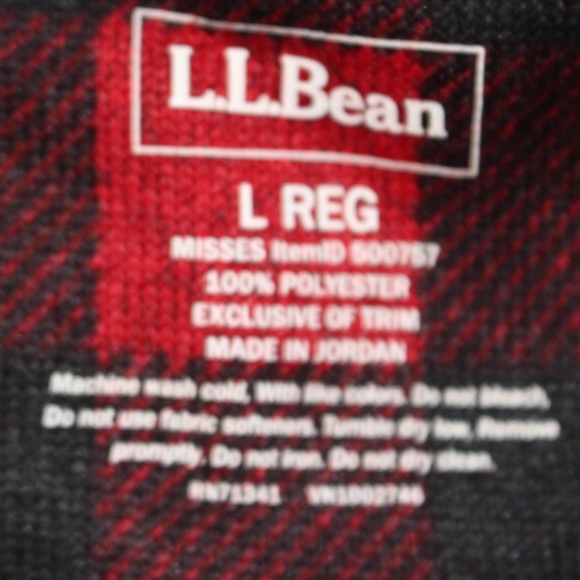 L.L. Bean, Buffalo Plaid Fleece pullover sweater ..... - Picture 9 of 10